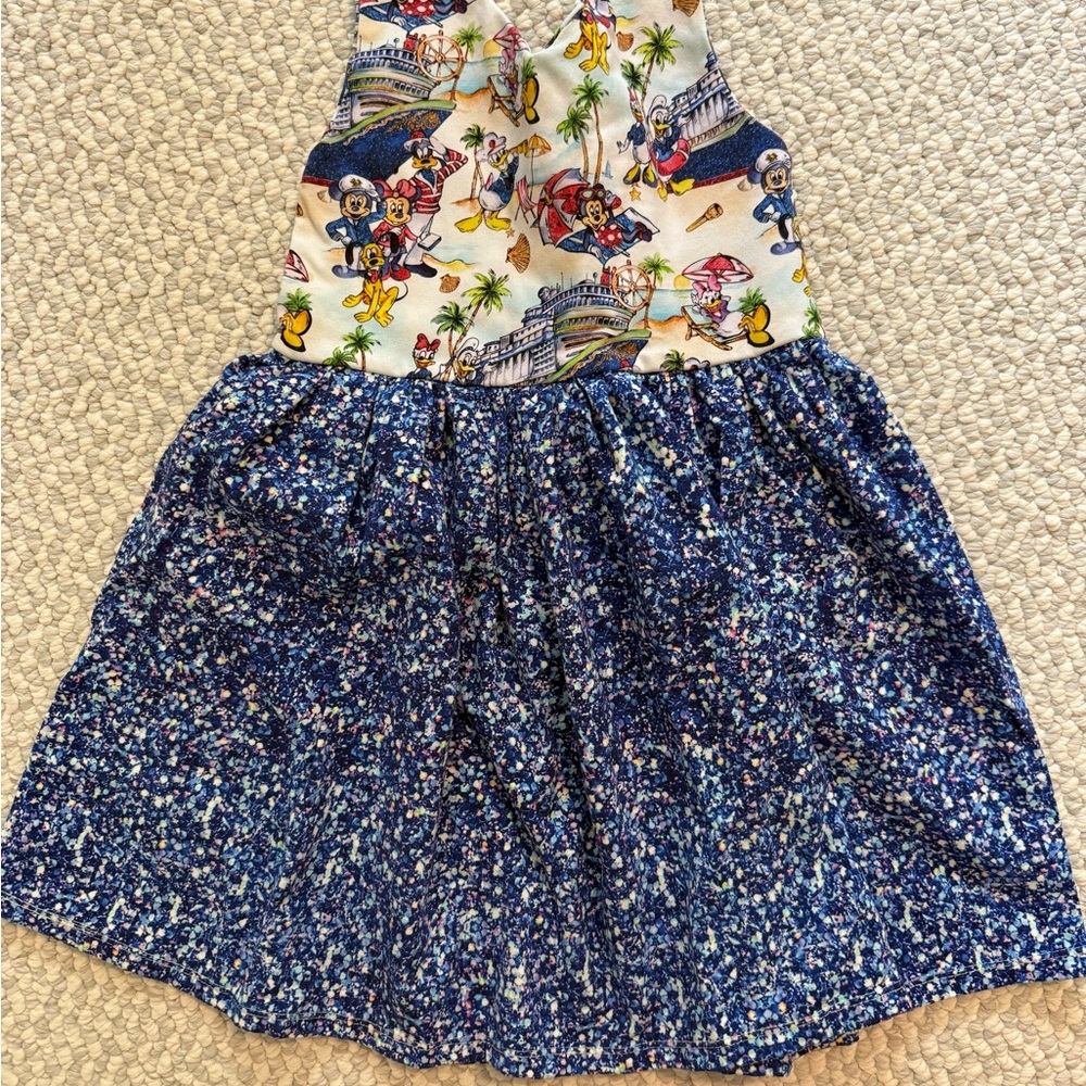 Disney Cruise Line Mickey and Friends Aria Bow back dress NWOT